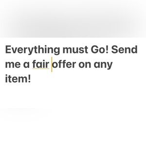 Everything in my closet must go!